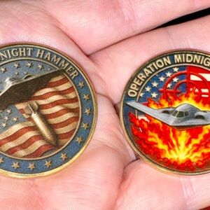 Operation Midnight Hammer Collectible Coins same design front back USAF JSOC